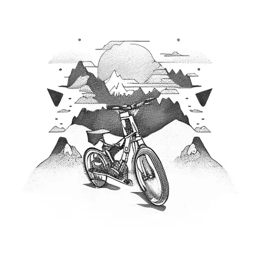 Bike On A Mountain With Beer