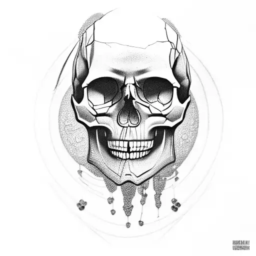 Skull With Suites Carved Into Head