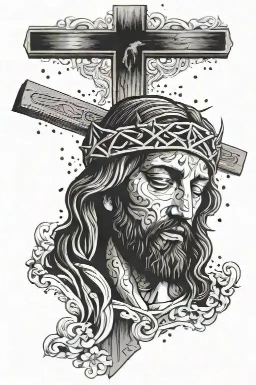 Jesus On The Cross With Third Eye