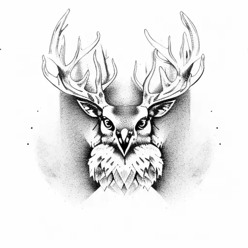 Stag And Owl