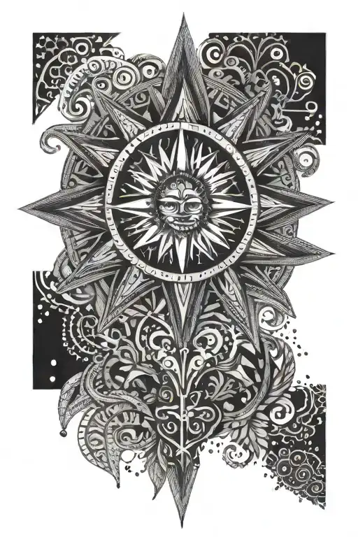 Filipino Tribal Sun And Cross