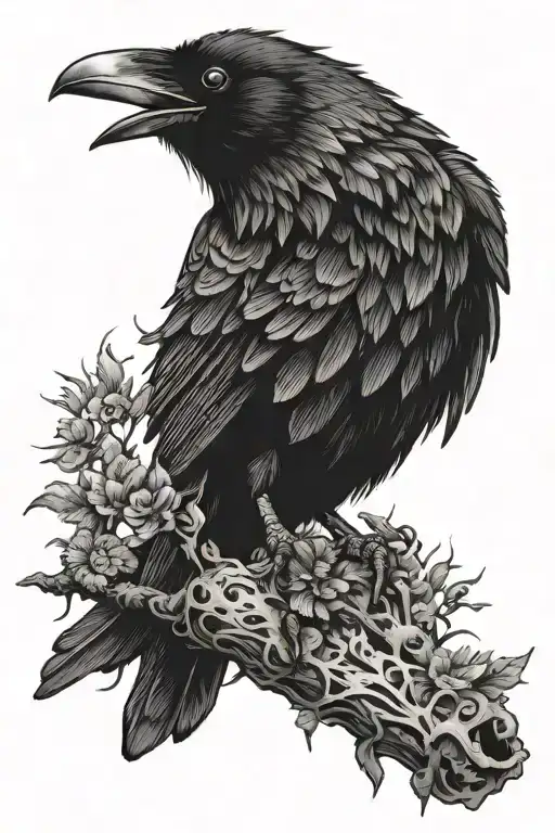 Raven Perched