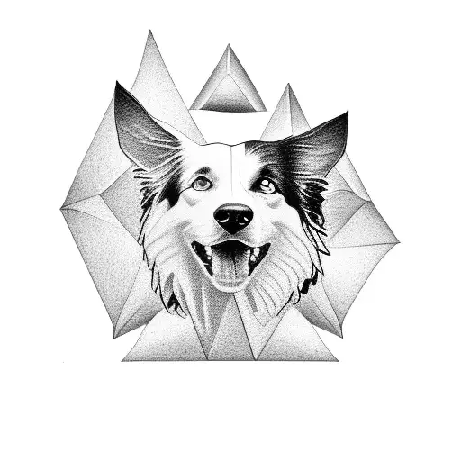 Border Collie In A Diamond Shape