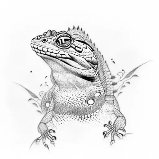 Asian Temple Bamboo Lizard