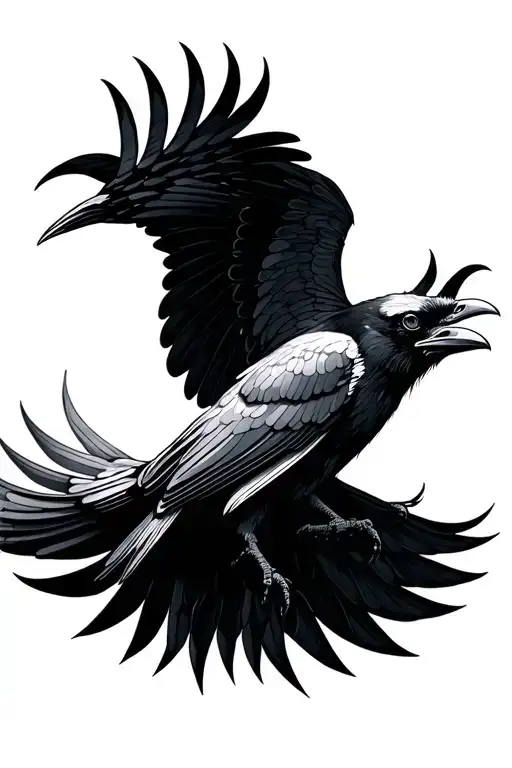 Raven Flying