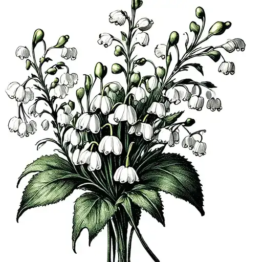 Lily Of The Valley And Larkspur