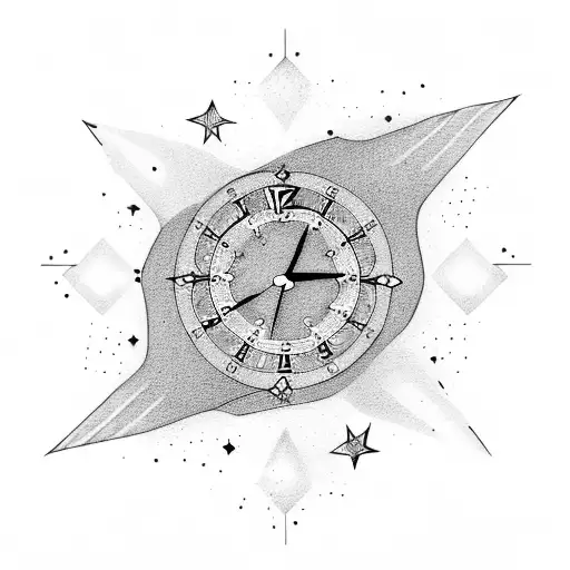 Shooting Star Piercing A Clock