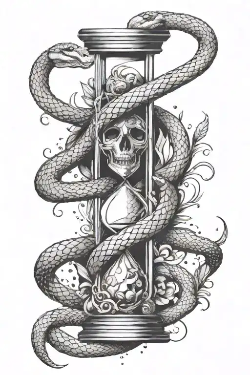 Snake And Hourglass And Power