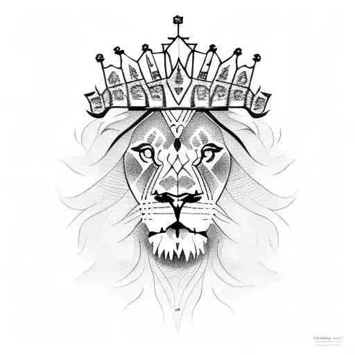 Lion Face With Crown