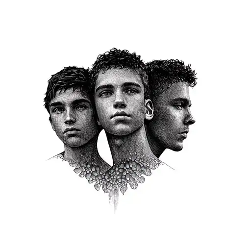 Three Sons As Part Of Tree