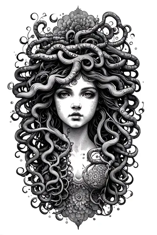 Tattoo Design Medusa Marina