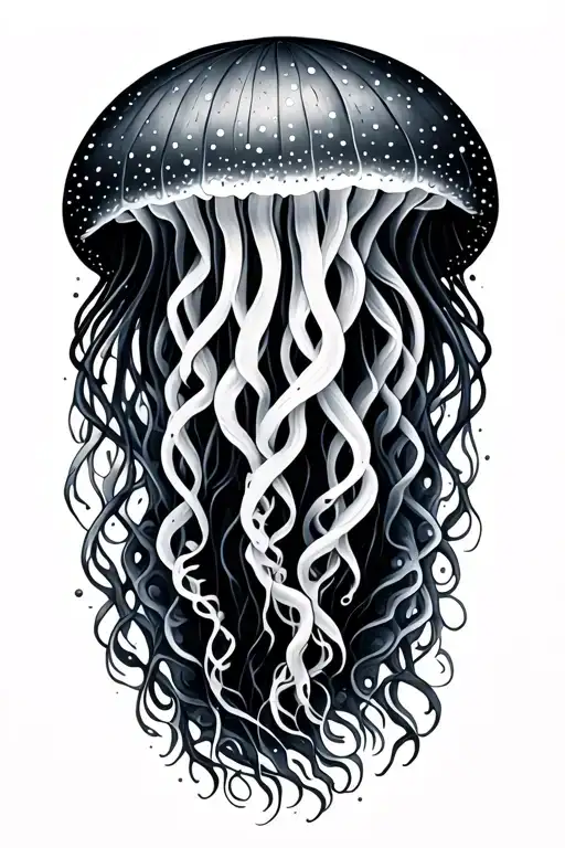 Marine Jellyfish With Background