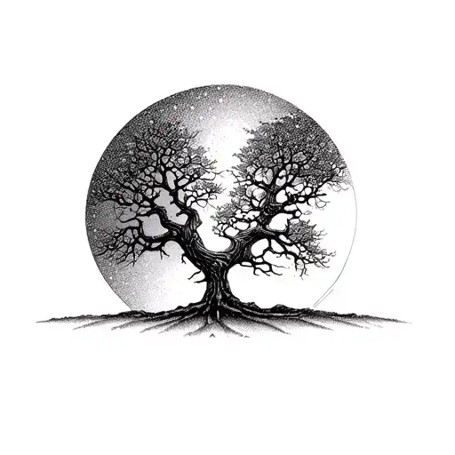 Tree With Dna With Egyptiamythology