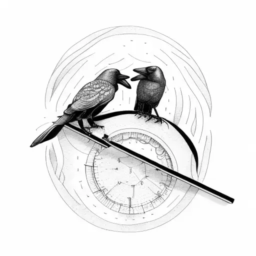 Two Crows Holding Wedding Ring