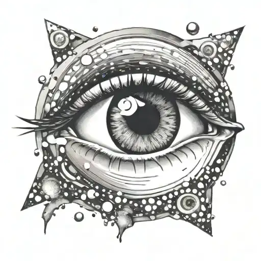 Eyes Reflecting A Black Hole