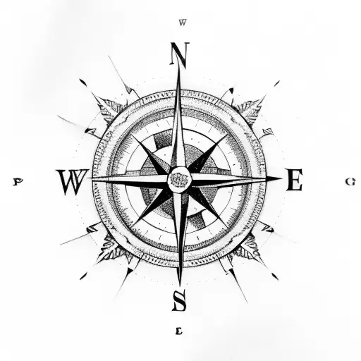 Compass With World