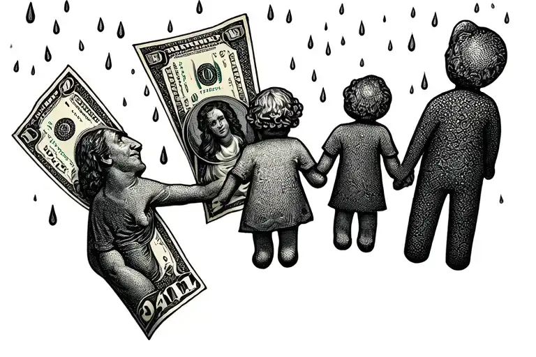 Family Money Raining