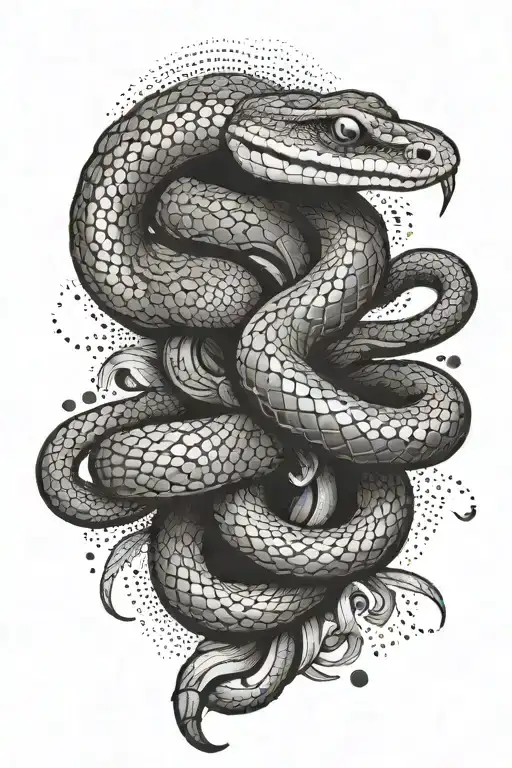 Snake Crawling On Gun