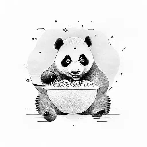 Panda Eating And Dancing