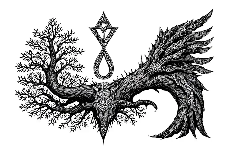 Nordic Rune For Freya Symbol Tree