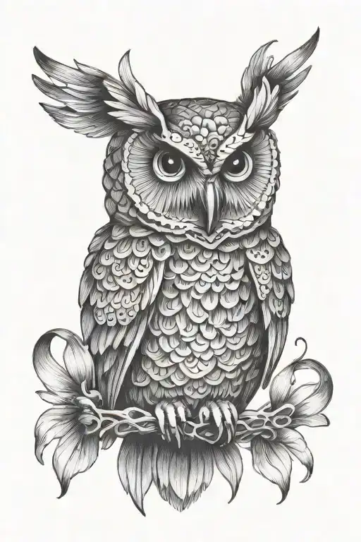 Owl Cancer Ribbons Tied Together