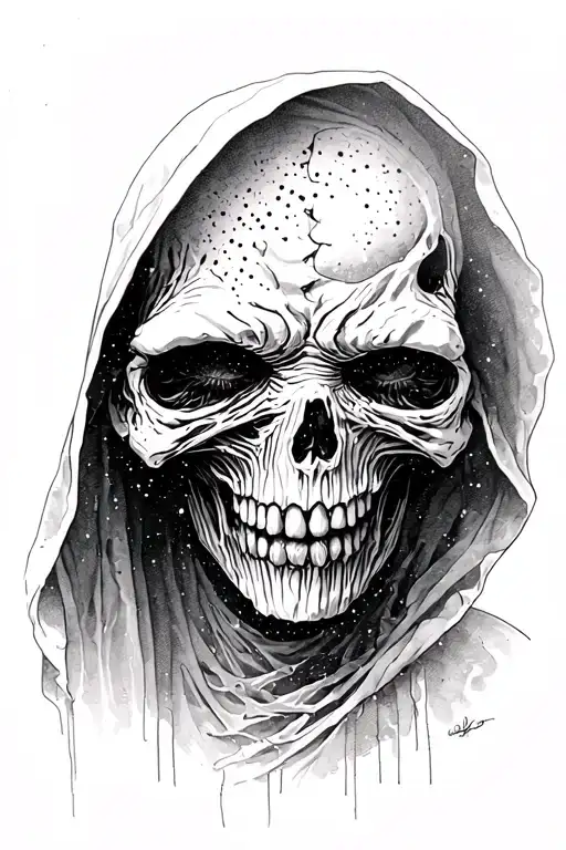 Grim Reaper Ripping Skin Off Their Face As They Cry