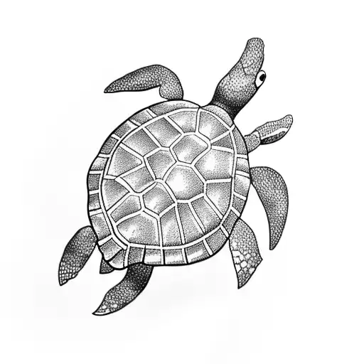 Stoic Turtle At The Beach