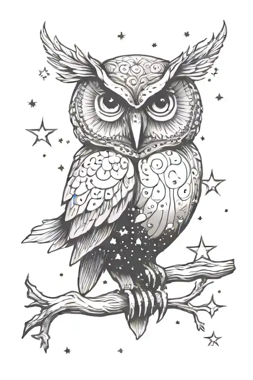 Owl Moon Star Constellation