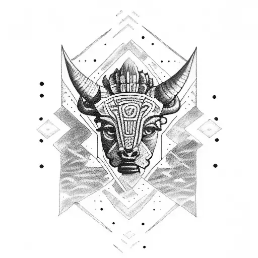 Mayan Constellation With Buffalo