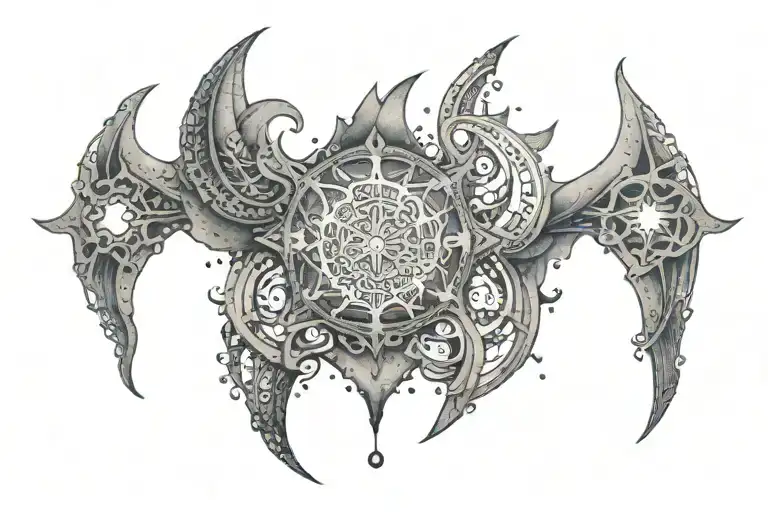 An Intricate Tattoo Representing Intellect And Strength