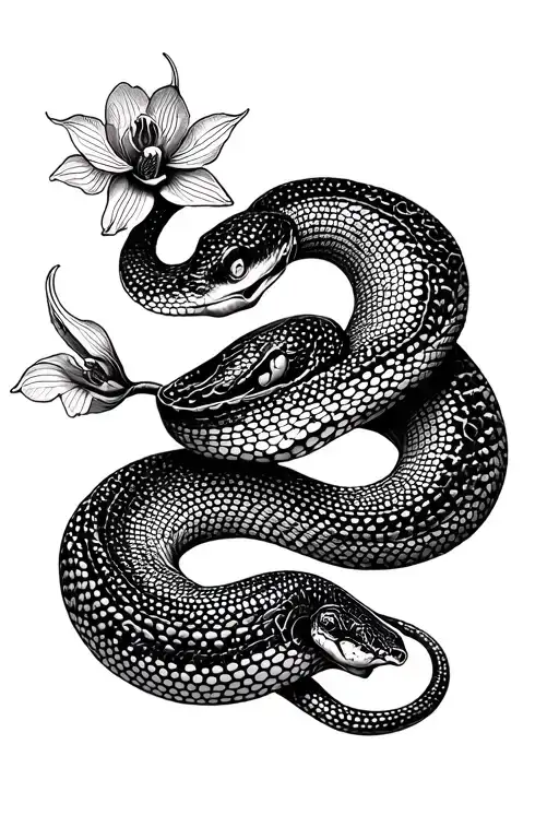 Instead Of The Head Of The Orchid Snake