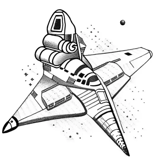 Space Shuttle With Mach Mentioned Along With A Moon