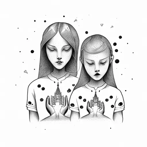 Husbent Wife And Daughter Holding Hands In The Mountains