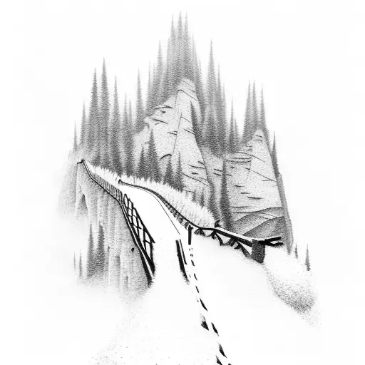 Mountain Scene Stairway To Heaven