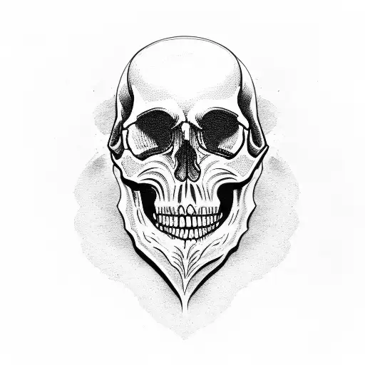 Skull With Momento Mori Wrtten