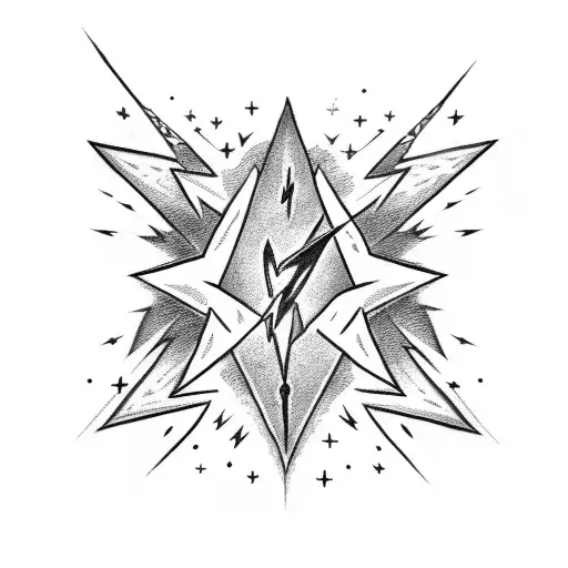 Lightning Bolt And Star