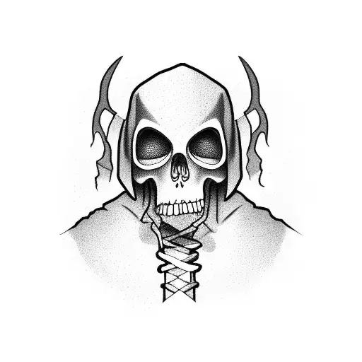 Grim Reaper Wearing Hoodie In The Car