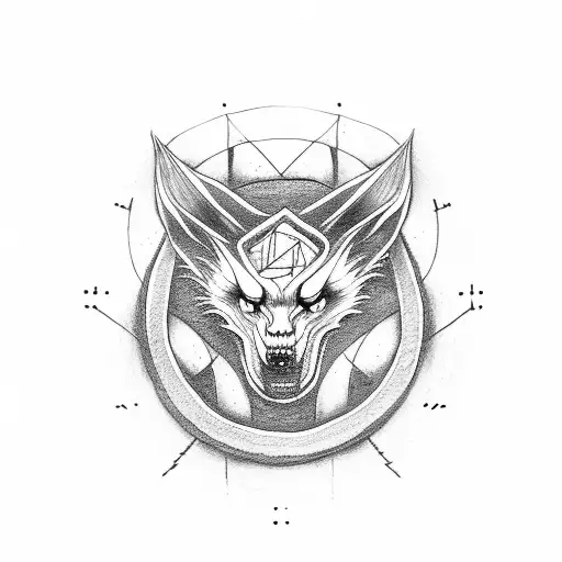 Fenrir Hug A Rune Circle