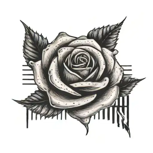 A Rose Intertwined With Piano Keys