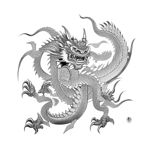 Japanese Oni Dragon For Sleeve