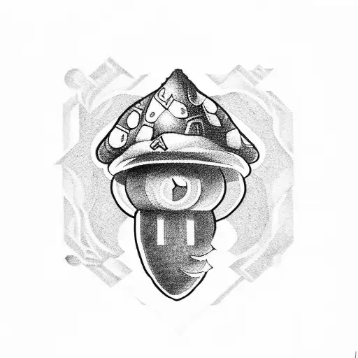 Magic Mushroom From The Mystery Box Of Super Mario