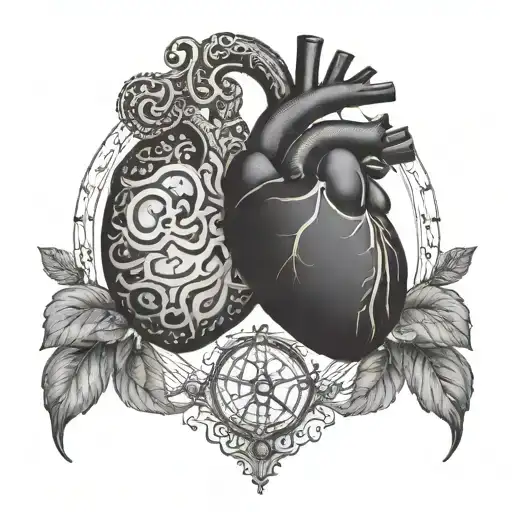 Heart And Brain On Different Sides Of Libra Scale