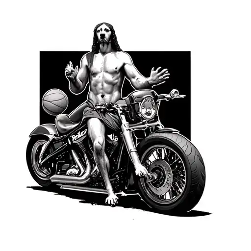 Dogs And Motorcycle And Basketball And Jesus Christ