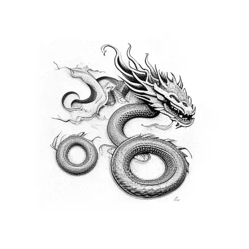 Snake Or Dragon Circular