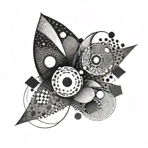 An Abstract Dotwork Tattoo Representing The Intersection Of Teaching And Special Needs