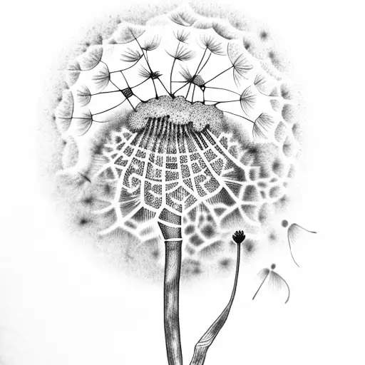 Dandelion With Tree Of Life