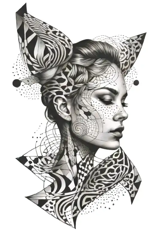 Abstract Women Tattoo Design