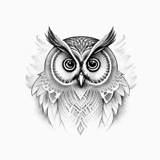 Owl With Long Feathers