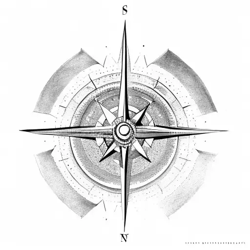 Minimalist Compass With Spartan Helmet