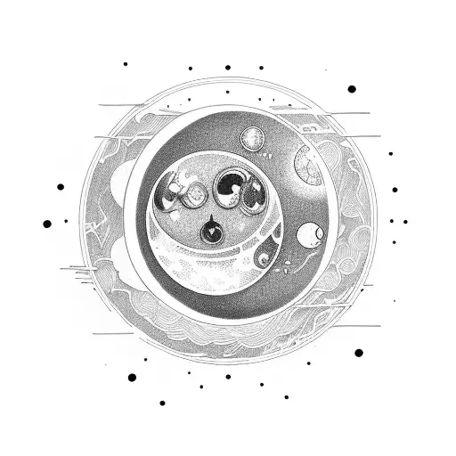 A Videography Camera With A Moon As The Lens